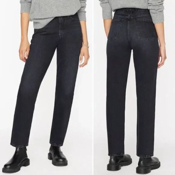 Frame Denim Charcoal Black Le High Straight Leg Jeans 27 - Picture 1 of 9